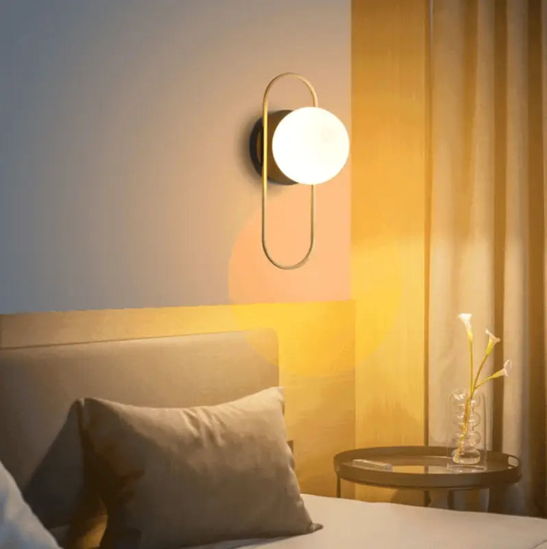 Wandlamp Bol Glas Industrieel Zwart Goud E27 15x58cm Verstelbaar Woonkamer Slaapkamer | Restfield
