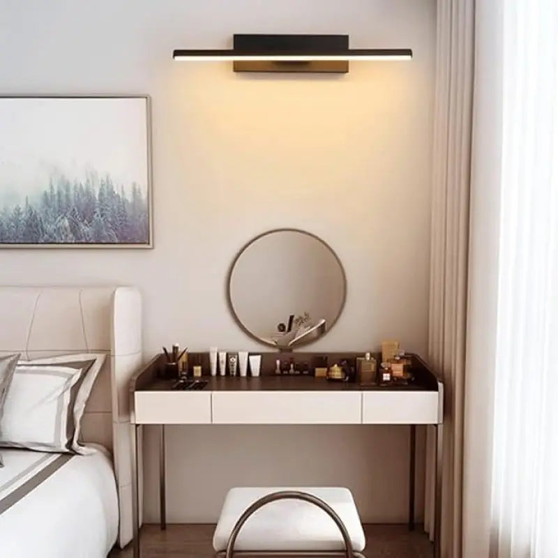 Wandleuchte Flach Skandinavisch Acryl Schwarz Weiß 36cm LED Warmweiß Wohnzimmer Schlafzimmer Modern | Restfield